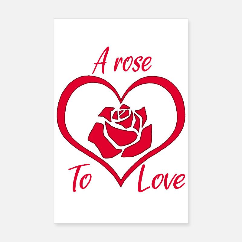 Une rose pour aimer Poster 20 x 30 cm