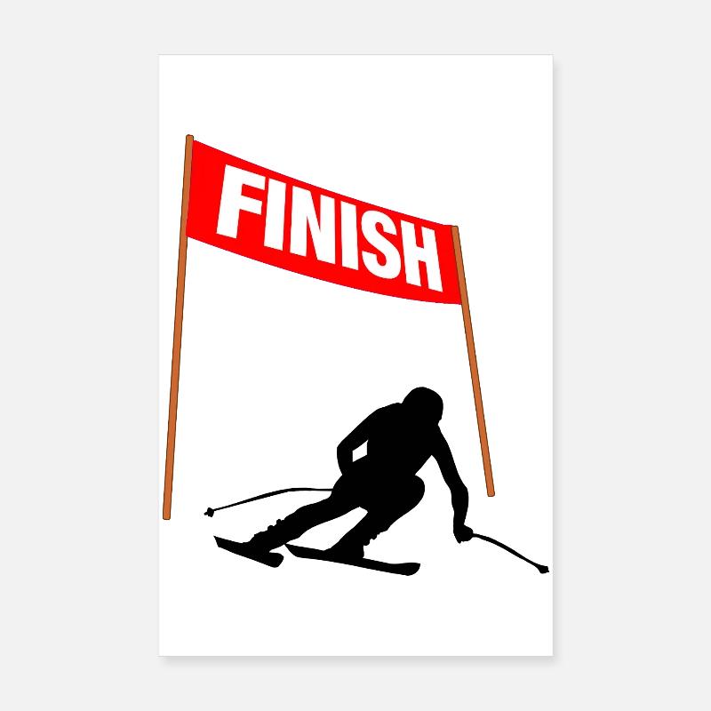 Ski Finish speed Poster 8" x 12" (20x30 cm)