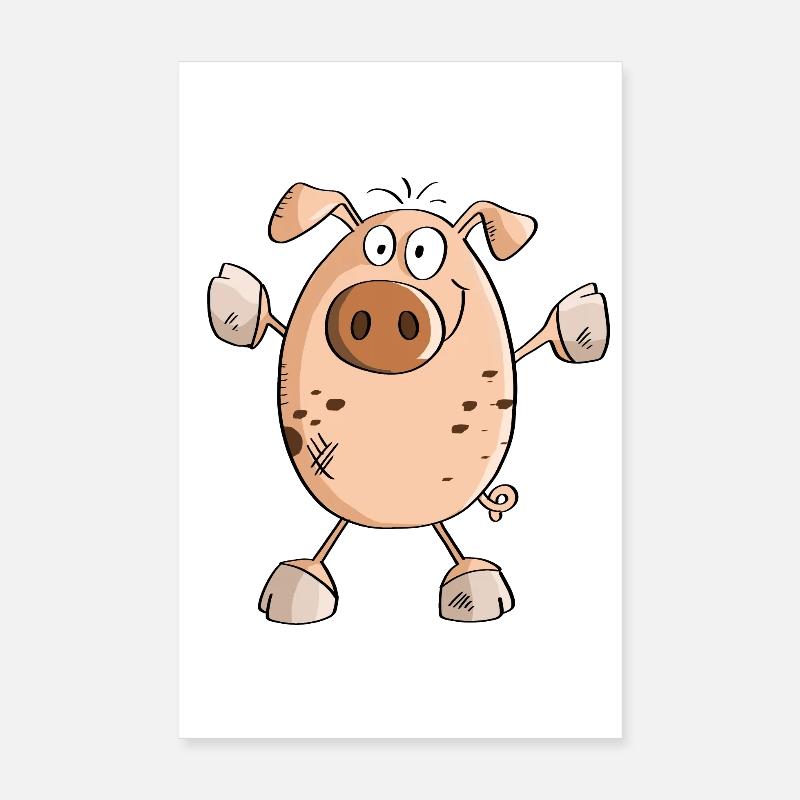 Saustarkes Schwein - Schweine - Eber - Bache Poster 20x30 cm
