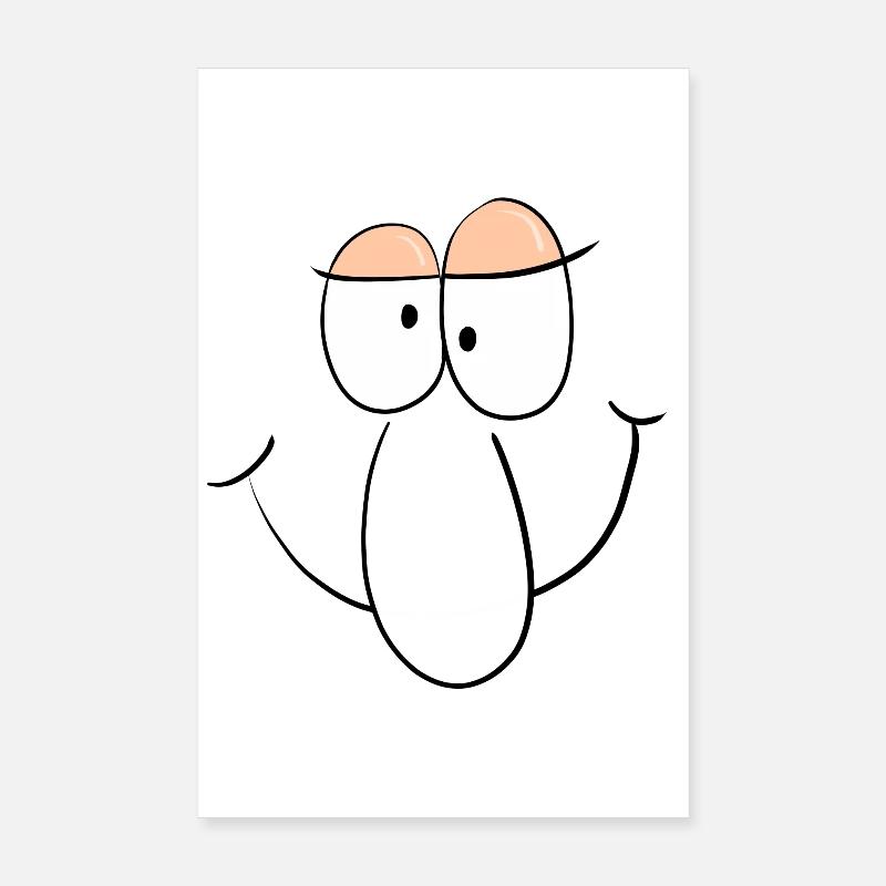 Beau visage - oeil - nez - bouche - cadeau Poster 20 x 30 cm