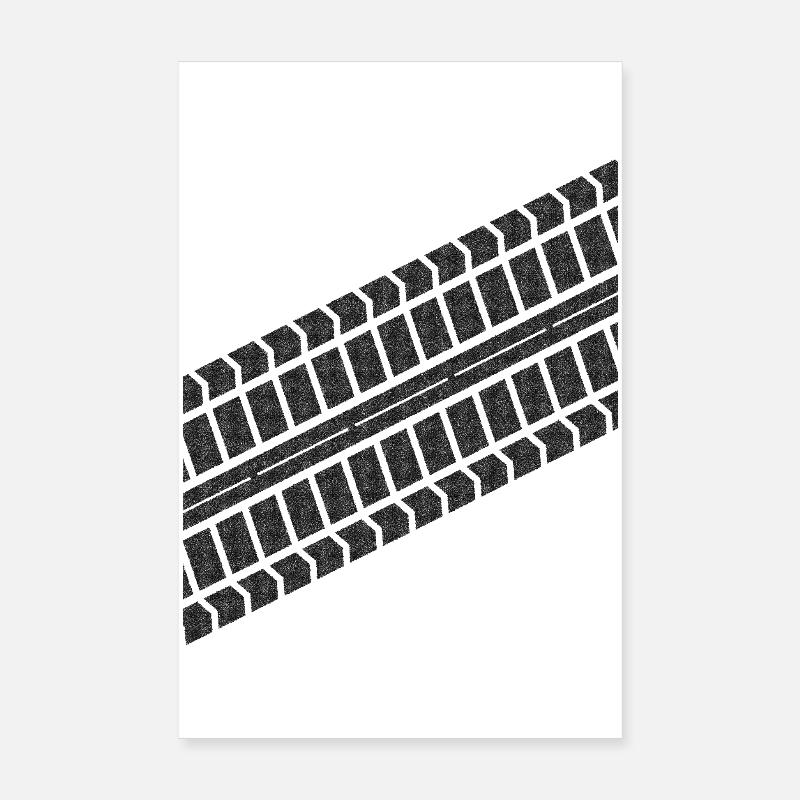 Empreinte des pneus Poster 20 x 30 cm