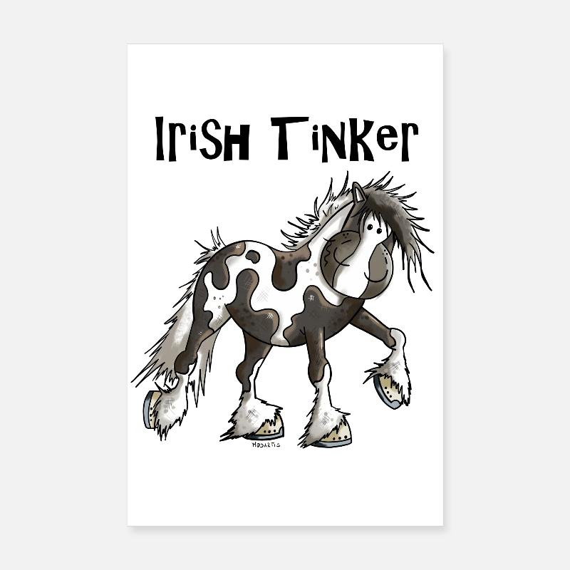 Tracy der Irish Tinker - Poster 20x30 cm - Weiß