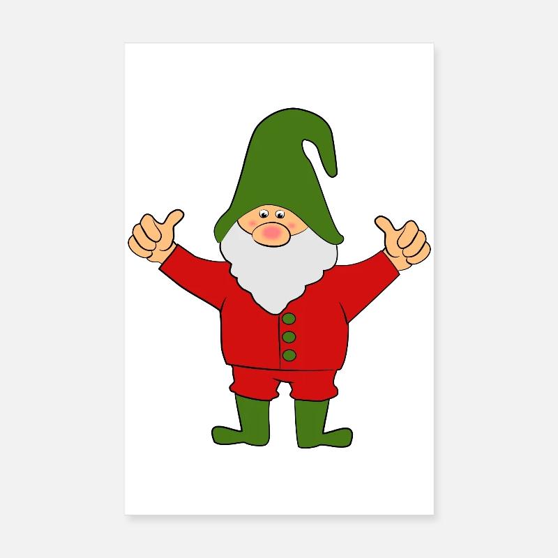 Gnome dwarfs Poster 8" x 12" (20x30 cm)