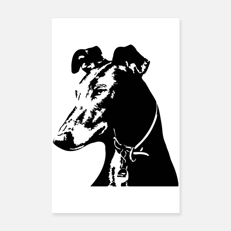 Tête de Galgo Poster 20 x 30 cm