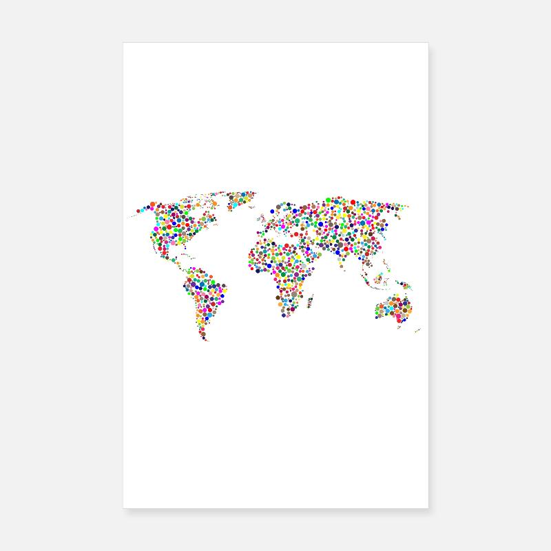 ERDPUNKT: Punkte Planisphäre Poster 20x30 cm