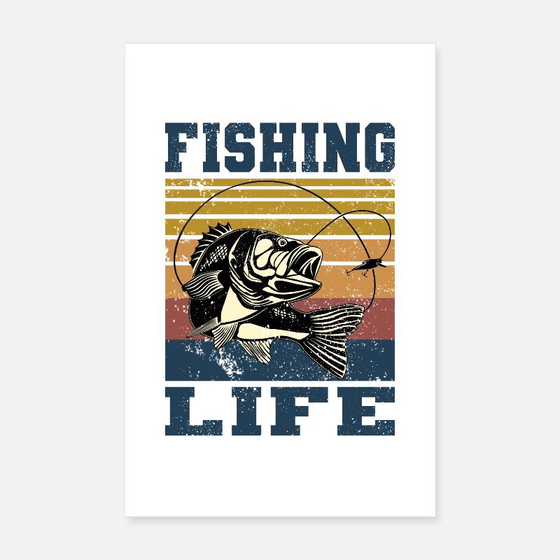 Vie de pêche Poster 20 x 30 cm