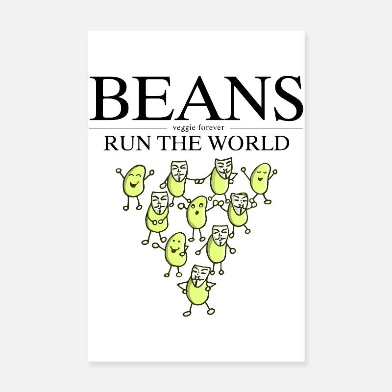 Vegan bean cool saying Poster 8" x 12" (20x30 cm)