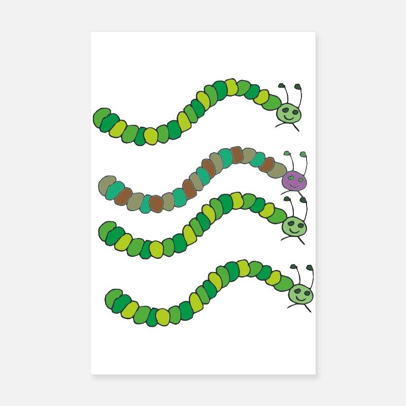 variété de chenille Poster 20 x 30 cm