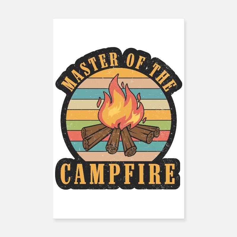 Maître du feu de camp Poster 20 x 30 cm