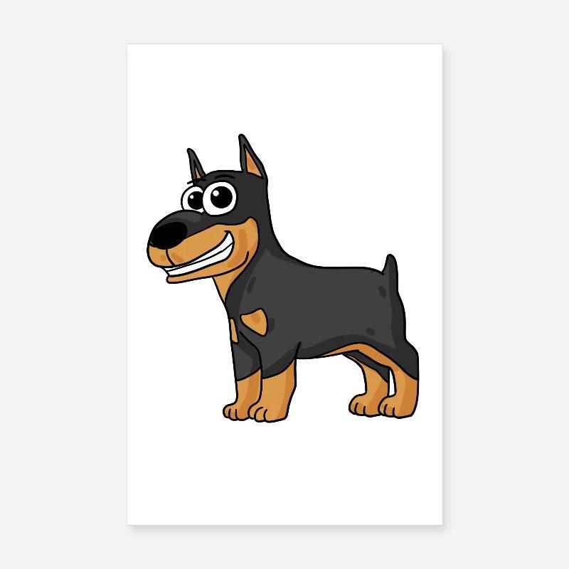 Dobermann Hund Hundebesitzer Geschenk Poster 20x30 cm