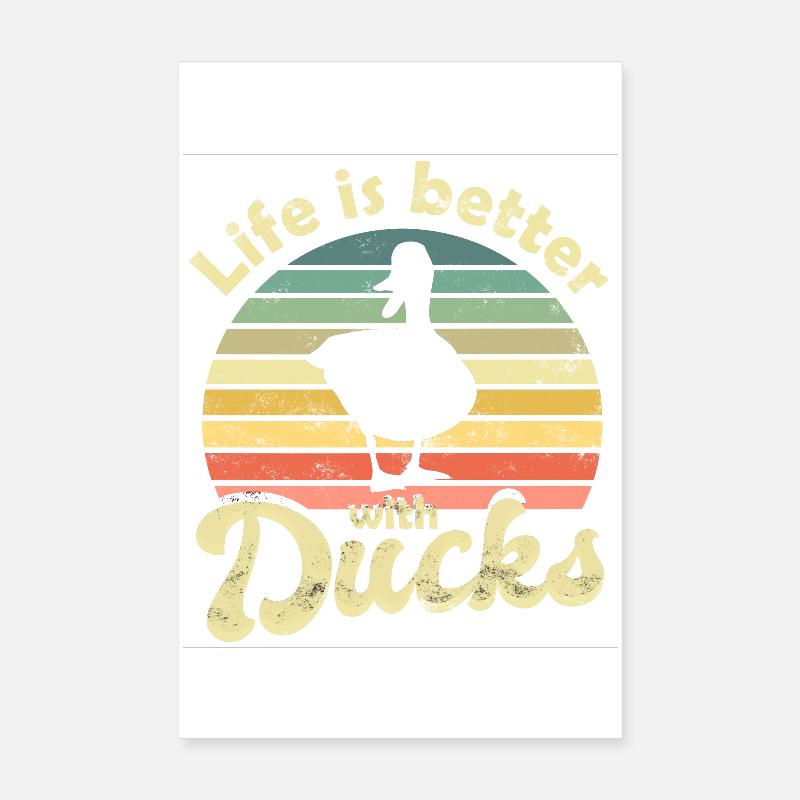 Duck ducks Poster 8" x 12" (20x30 cm)