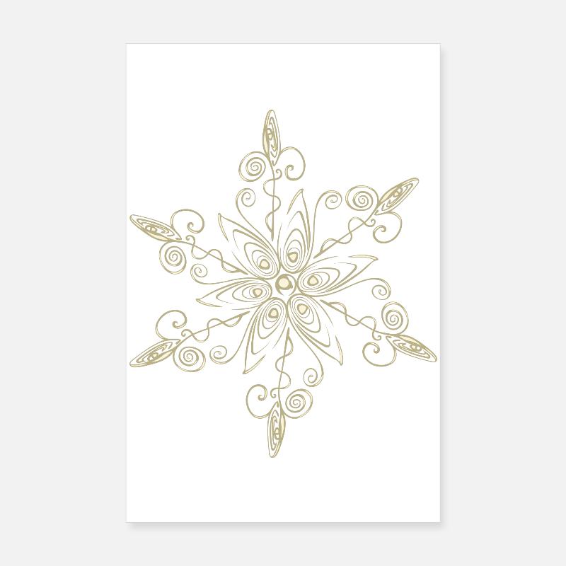 Cristal de glace Snowflake Star Poster 20 x 30 cm