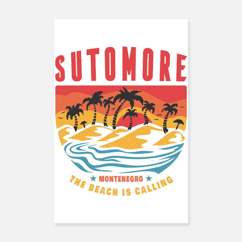 Conception de la plage de Sutomore au Monténégro Poster 20 x 30 cm