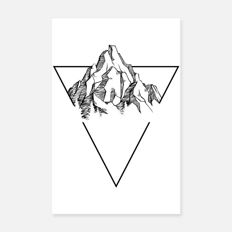 Mountain sketch Poster 8" x 12" (20x30 cm)