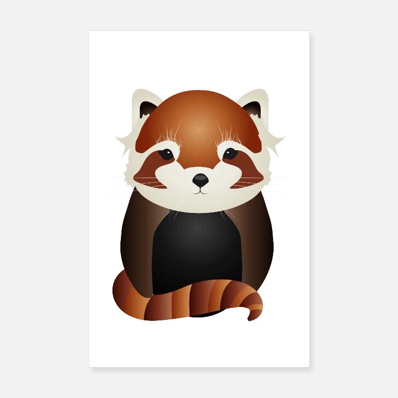 exotic magical little red panda bear Poster 8" x 12" (20x30 cm)