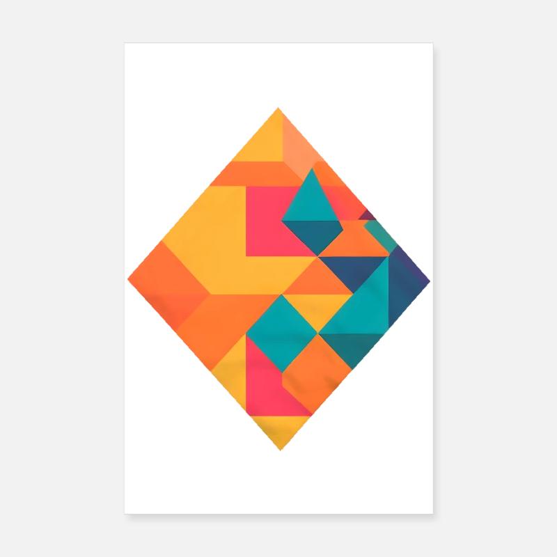 Géométrie colorée Poster 20 x 30 cm