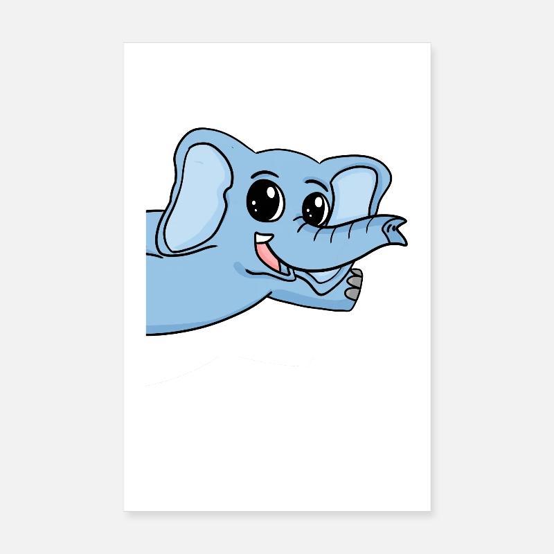 Elefant Gruß Begrüßung Poster 20x30 cm