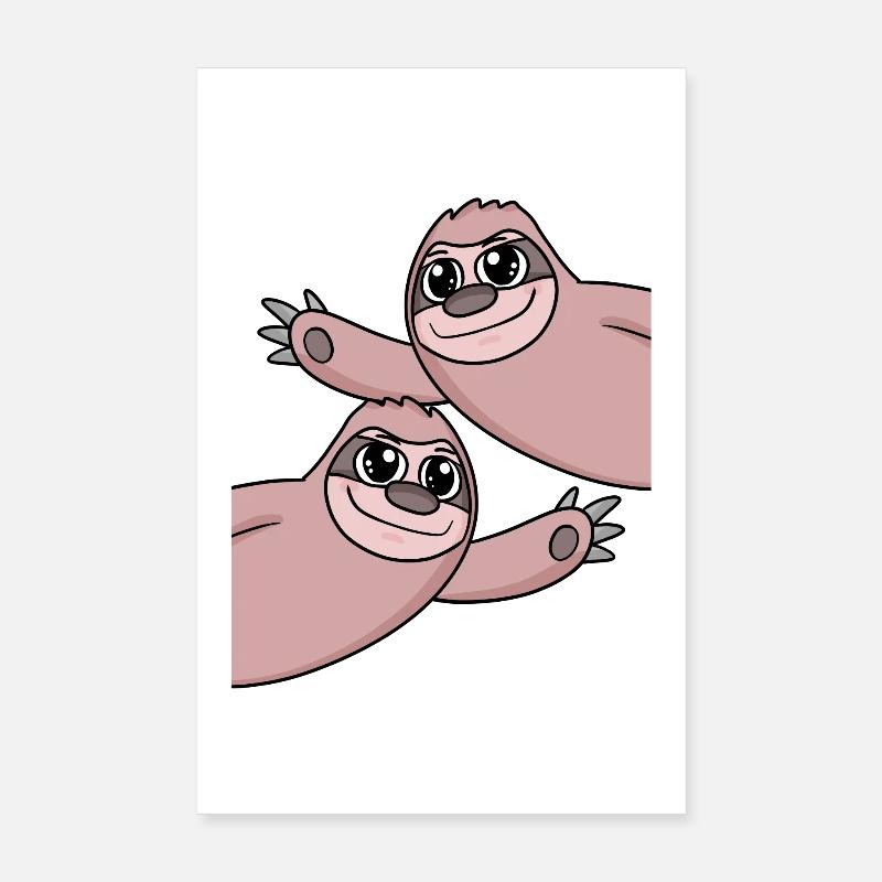 Sloth Sloths Poster 8" x 12" (20x30 cm)