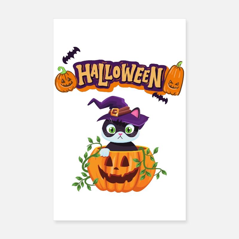 Halloween, Pumpkin, Witchcraft Poster 8" x 12" (20x30 cm)