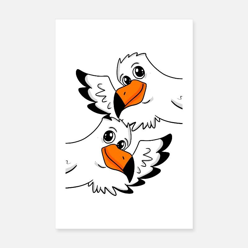 Mouette de salutation bienvenue Poster 20 x 30 cm