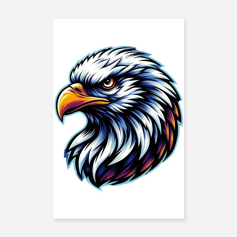 Weißkopfseeadler - Poster 20x30 cm - Weiß
