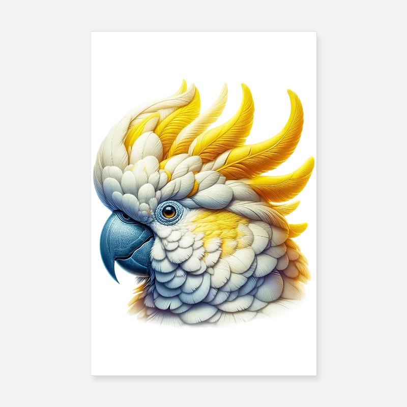 Perroquet cacatoès Poster 20 x 30 cm