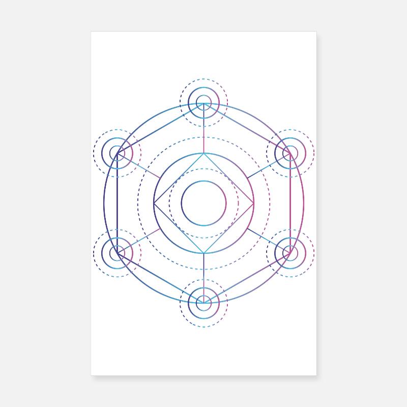 Merkaba - 7 chakras Poster 20 x 30 cm