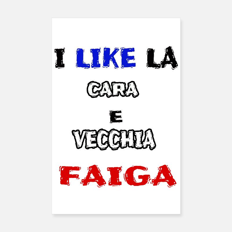 schönes Hemd CARA E VECCHIA FAIGA jerry calà Poster 20x30 cm