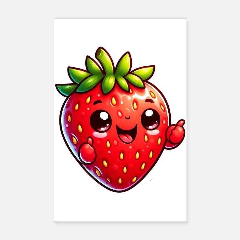 Erdbeer-Erdbeeren Poster 20x30 cm
