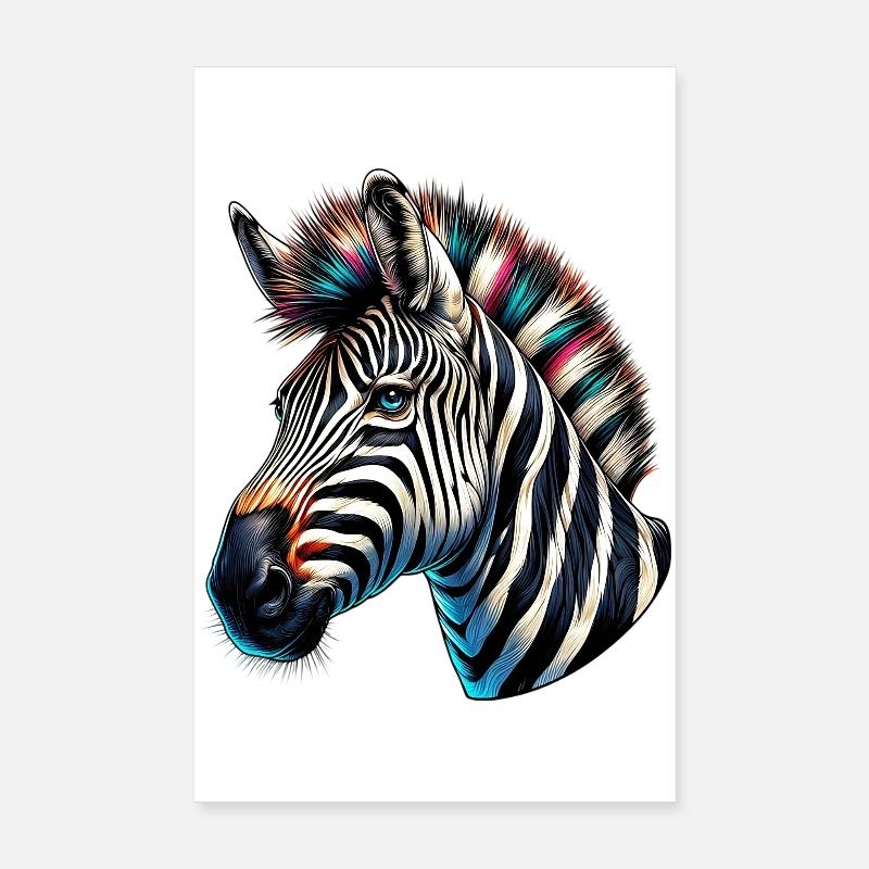 Zèbre Poster 20 x 30 cm