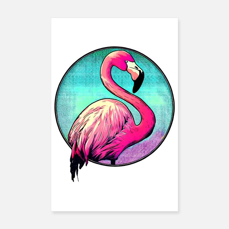 Flamingo Poster 8" x 12" (20x30 cm)