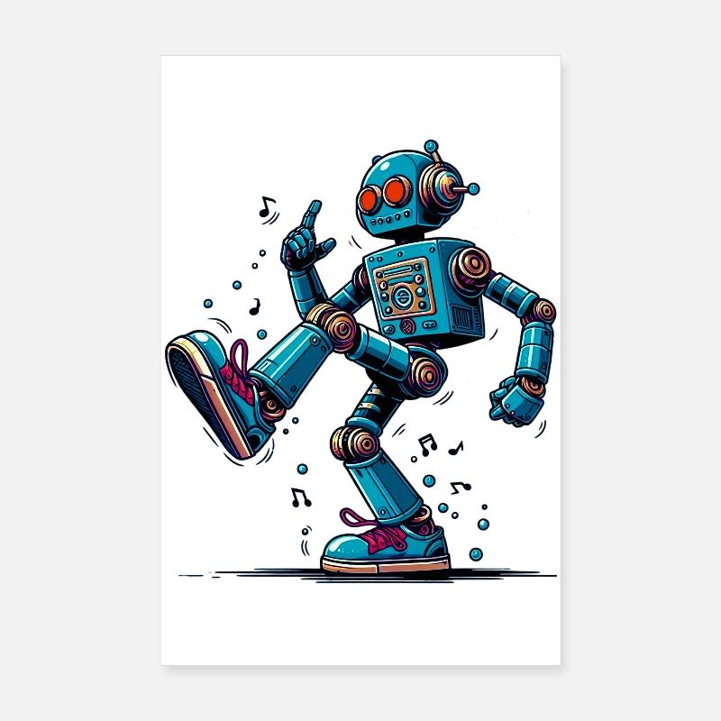 Danses robots extraterrestres extraterrestres Poster 20 x 30 cm