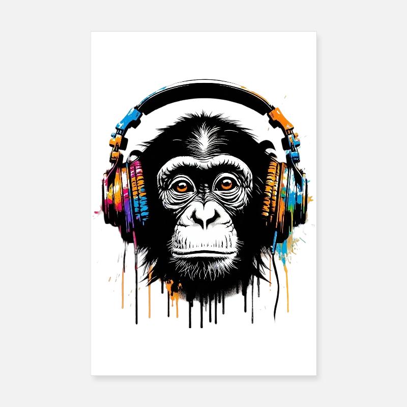 Singe Poster 20 x 30 cm