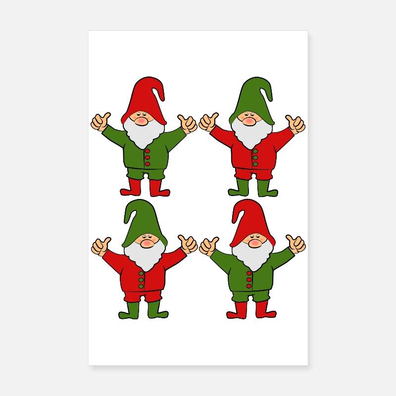 Wichtel Zwerge Poster 20x30 cm