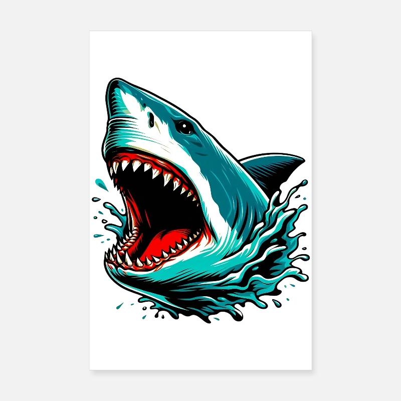 Shark Poster 8" x 12" (20x30 cm)