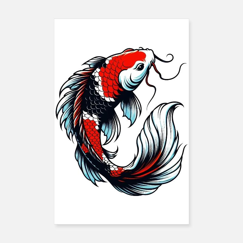 Koi Carp Poster 8" x 12" (20x30 cm)