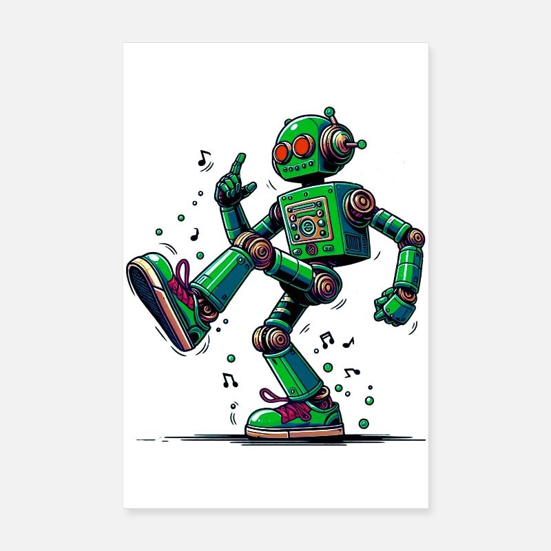 Danses de robots extraterrestres extraterrestres Poster 20 x 30 cm