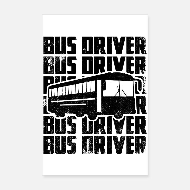 chauffeur de bus Poster 20 x 30 cm