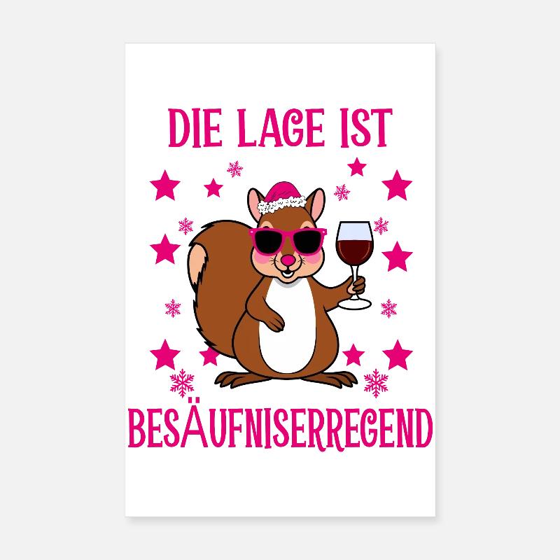 Lustiges Eichhörnchen Poster 20x30 cm