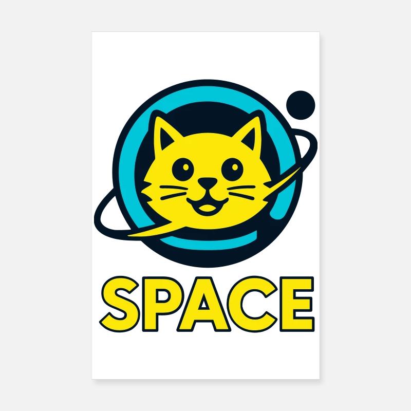 Chat de l’espace Poster 20 x 30 cm