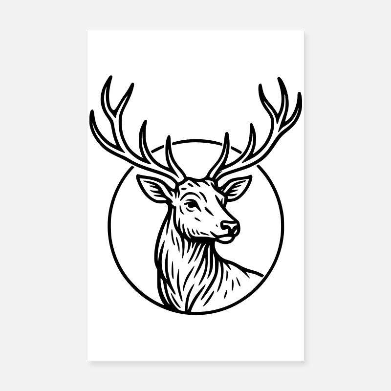 Grand,cerf Poster 20 x 30 cm