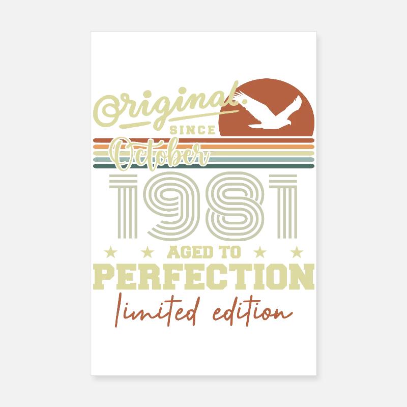 1981 October 1981 Anniversary October 1981 Poster 8" x 12" (20x30 cm)
