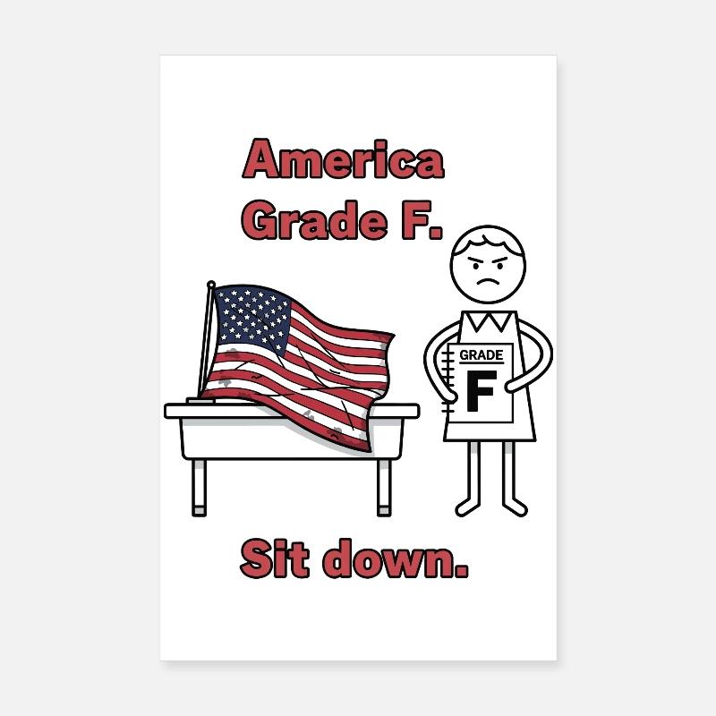 Amérique F. Sit Down Design Poster 20 x 30 cm