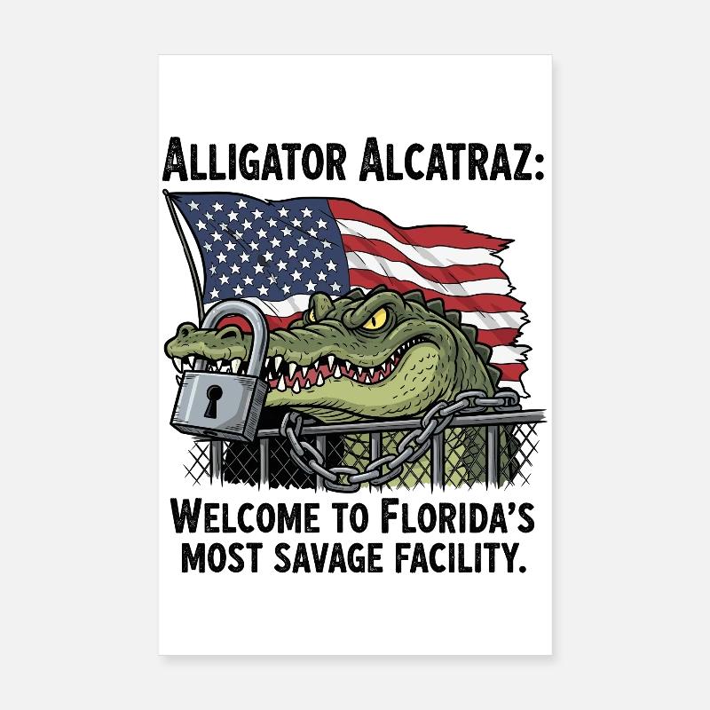 Alligator Alcatraz : l’installation la plus sauvage de Floride Poster 20 x 30 cm