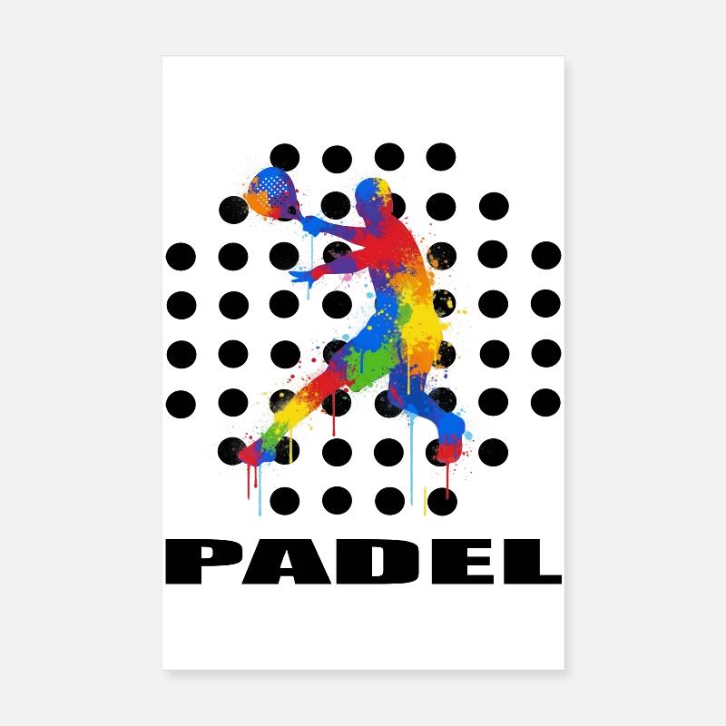 Padel - Poster 20 x 30 cm - blanc