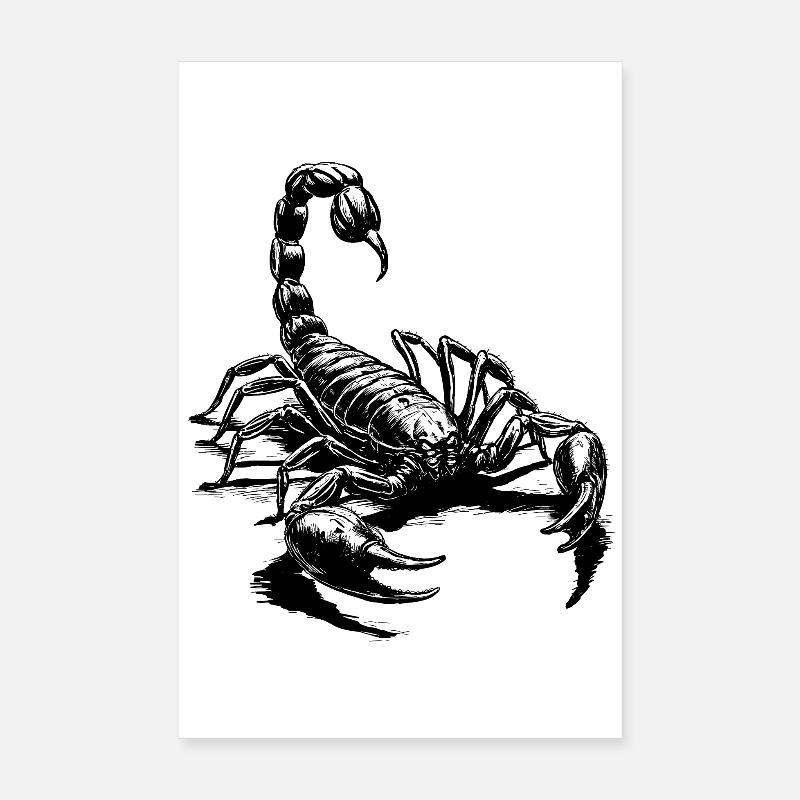 Skorpion schwarz Poster 20x30 cm