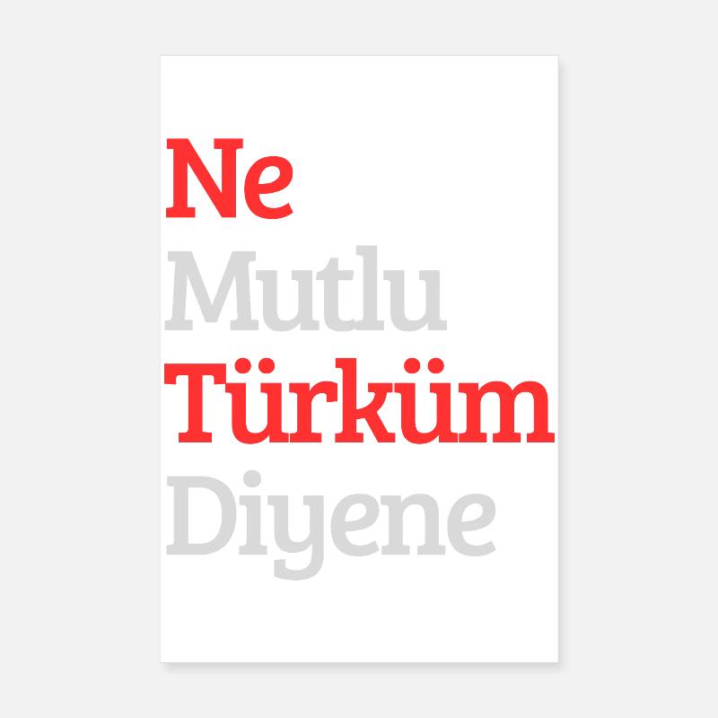 Design de la dinde - Poster 20 x 30 cm - blanc