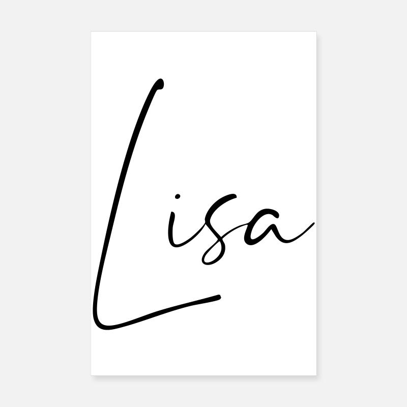 Lisa / Handwriting Name Design Poster 8" x 12" (20x30 cm)