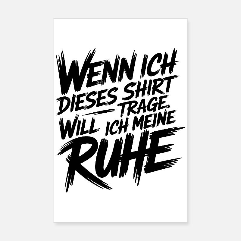 Ne parle pas – le t-shirt active le mode veille ! Poster 20 x 30 cm