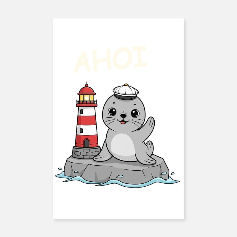 Scellez le bébé ahoy Poster 20 x 30 cm